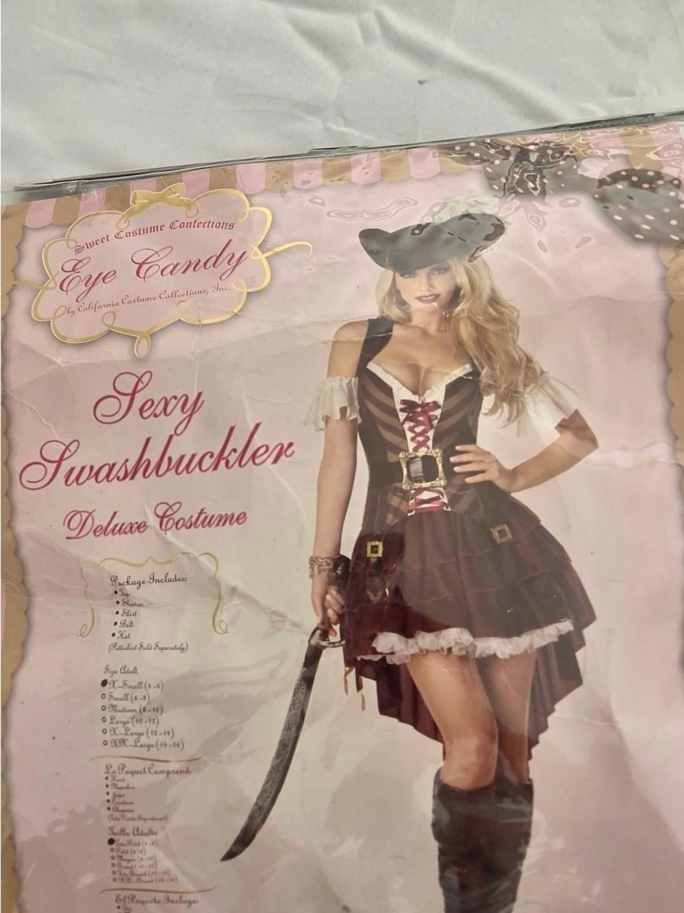 eye candy Brown & Cream Sexy Swashbuckler Costume